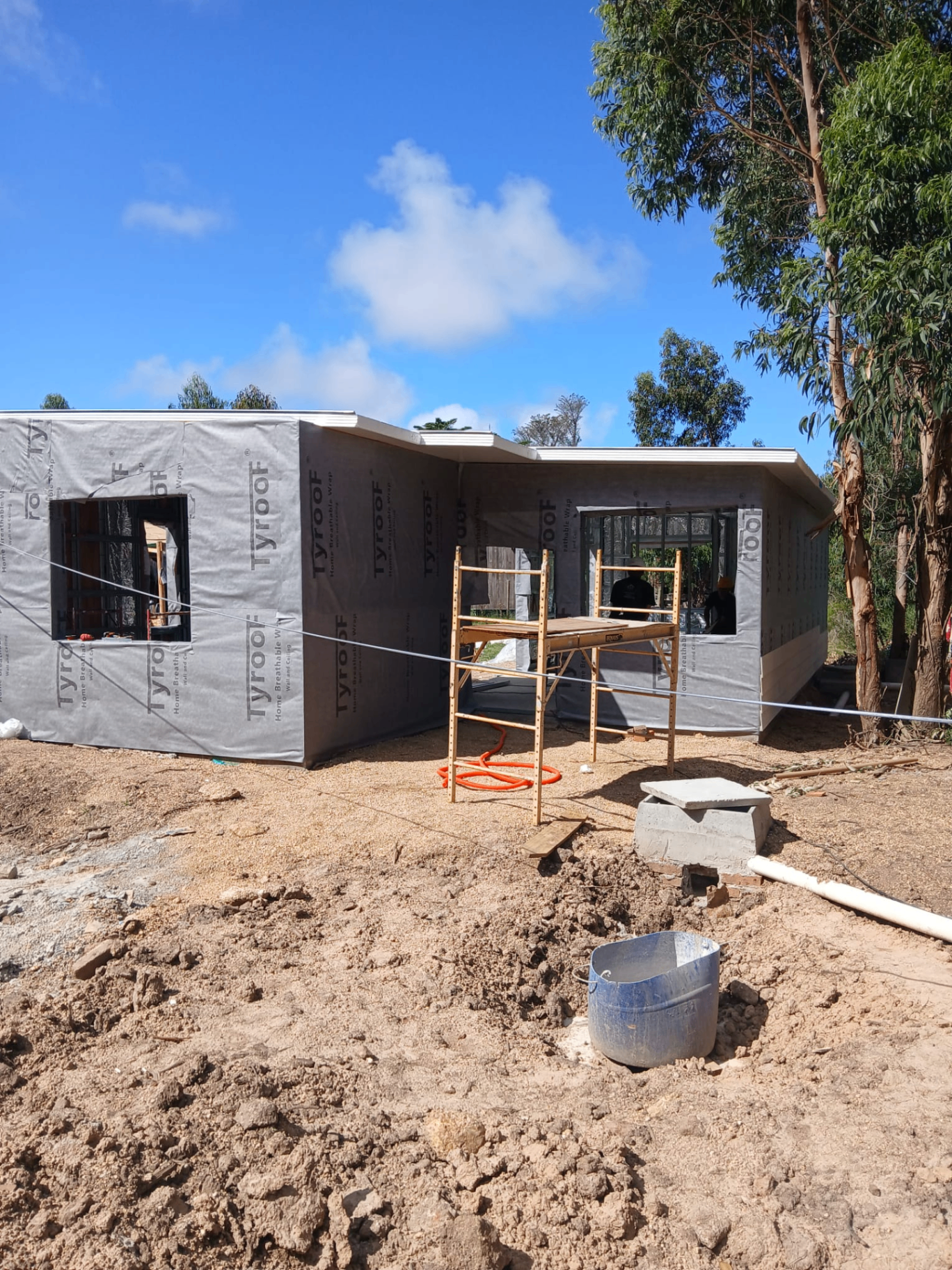 Vivienda con membrana Tyrook
